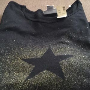 Long Sleeve Ladies Top.  Fun glitter appliqué.